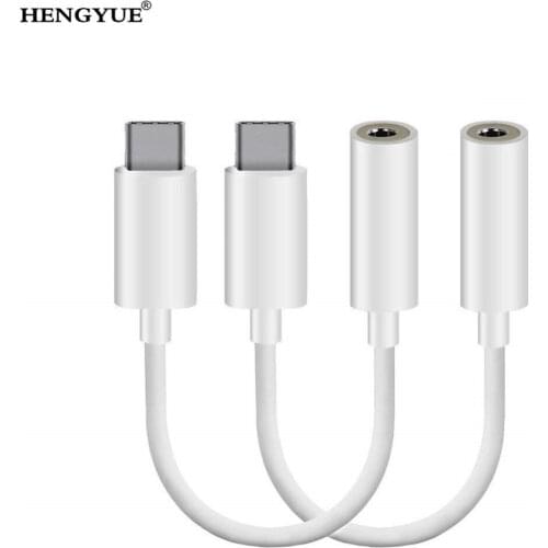 200pcs/lot Type C To 3.5mm Female Audio Jack Headphone Cable Adapter connector For Huawei P9 For Motorola Moto Z HTC Bolt