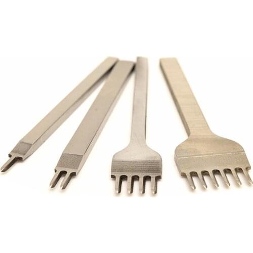 4Pcs/lot DIY Leathercraft Tools 3/4/5mm Leather Hole Punches Stitching Punch Tool 1+2+4+6 Prong Tools for Leather Belt