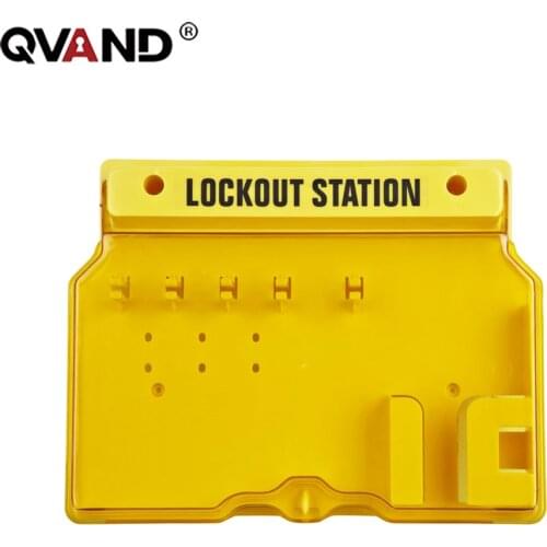 4-Lock Lockout Station QVAND With Translucent Cover Wall-Mounted Safety Padlock Board Engineering Management Station