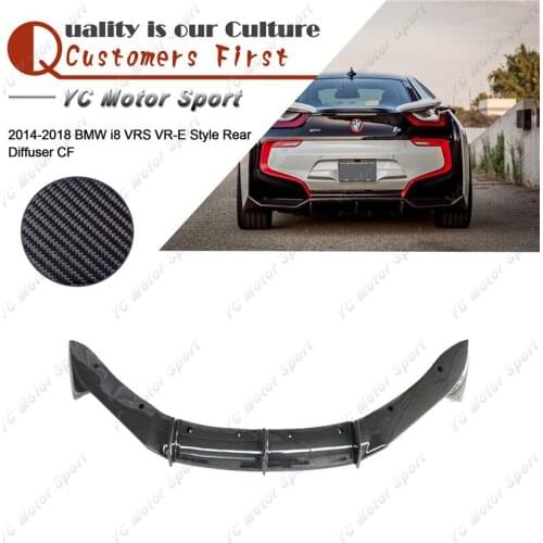 Car Accessories Dry Carbon Fiber VRS VR-E Style Rear Diffuser Fit For 2014-2018 i8 Body kit Rear Bumper Lip Splitter