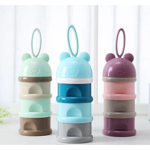 Safe Formula Dispenser Rushed Baby Food Container Candy Fruit Food Storage Cartoon Frog Milk Powder Box Snack Cup