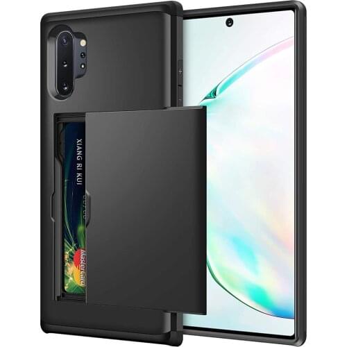 Wallet Cover For Samsung Galaxy Note 10 Plus Case with Card Holder Dual Layer Hybrid Cover For Galaxy Note10 Plus Note10+ Shell