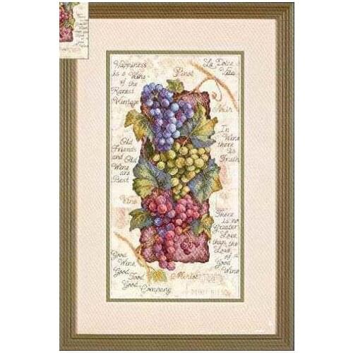 Fishxx Pastoral Plant Cross Stitch S101 Fruit DIM Grape Home Decoration Hanging Picture Hand Embroidery Kit