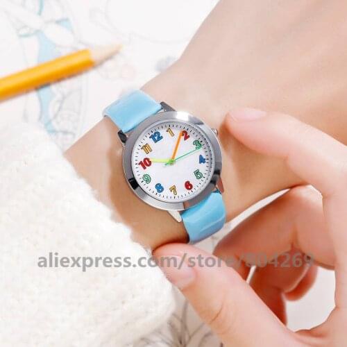 Hot Wholesale High Fashion Casual Watches Kids Leather Wristwatches Wholesale Best Gift For Young People No Logo Watch 8701