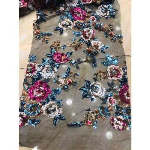 Exquisite promotional multi-color laminated floral tulle embroidery, comfortable fabric, French tulle lace, fashionable ladies s