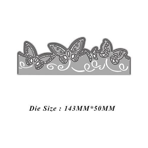 JMCRAFT Beautiful Butterfly Flower Border #5 Metal Cutting Dies DIY Scrapbook Handmade Paper Craft Metal Steel Template Dies