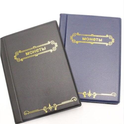 Coins Collection Money Album Book Commemorative Currency Russian Cover Mini Penny Pockets Collecting Coin Holders 120 Coins