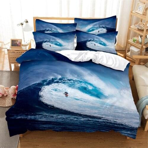 3D Surf Bedding Set Queen Bedding Duvet Cover Set Bedding Set Bed Cover Cotton Queen Bedroom Bed Cover Set Bed Set Bedding