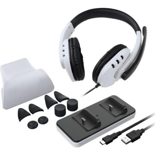 Controller Storage Base Holder Earphone Charging Dock Cable Accessories for PS5 H054