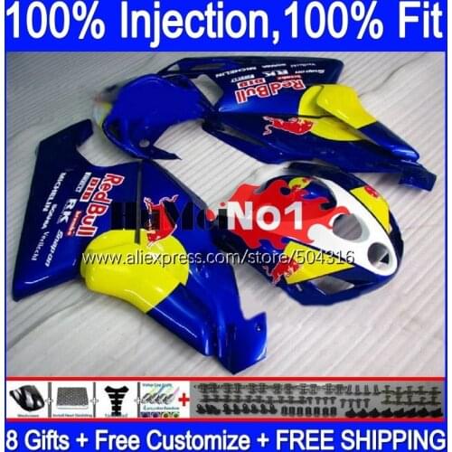 Injection Body For DUCATI 749S 999S 749 999 S R Bodywork 121MC.34 749-999 03 04 749R 999R 2003 2004 OEM Fairing kit yellow blue