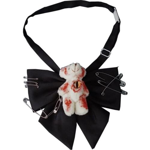 Cosplay Bow Tie Womens Costumes Accessories Halloween Bear Gothic Ties Novelty Creative Handmade Uniform Bow Ties
