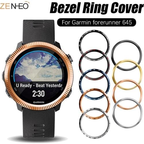 Metal Cover Frame For Garmin Forerunner 645/645 Music Watch Dial Bezel Ring Case Adhesive Cover Anti Scratch Protection Ring