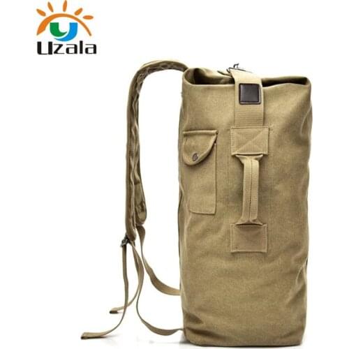 Mens leisure large capacity canvas multi-functional travel backpack W3-191