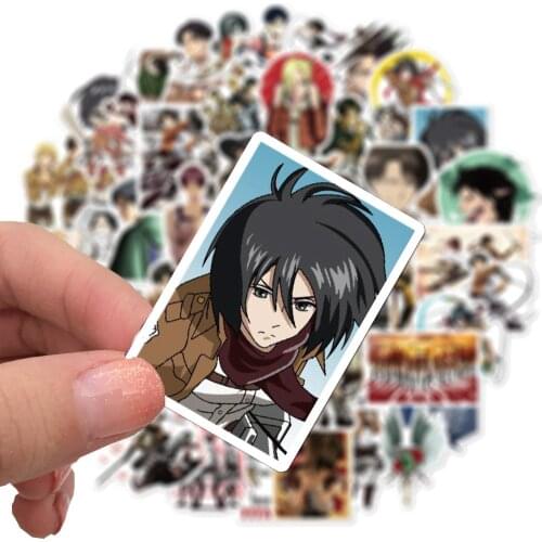 50 PCS ATTACK ON TITAN Japanese Anime Stickers for Car Styling Bike Motorcycle Phone Laptop Travel Luggage Cool Funny JDM Decal