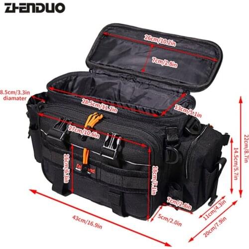 New Black Handbag Fishing Hook Tackle Line Holding Rod Bag Camping Accessories Picnic