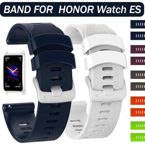 New 20mm Sport Silicone Wrist Strap for Honor ES Smart Watch Bands Watchband Bracelet Replaceable Straps Correa Accessories Band
