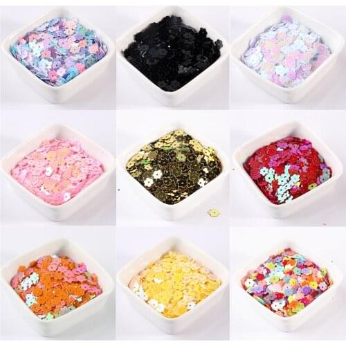 7mm 800PCS Sequins Flower Shape Paillettes Nail Decoration Sewing Wedding Dress Accessories DIY Sewing Material