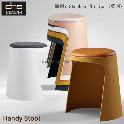 Simple Plastic Low Stool Nordic Stackable Stool Shoe Stool