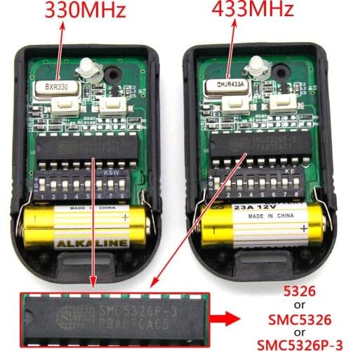 Malaysia Singapore SMC5326 5326 330mhz 433mhz 8 dip Switch Auto Garage Duplicate Remote Control