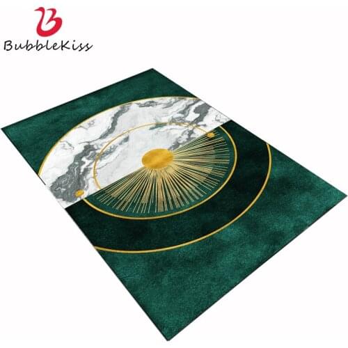 Bubble Kiss Modern Light Luxury Green Printed Carpet Anti-Wrinkle Rugs For Bedroom Customizable Coffee Tables Anti-Slip Carpet