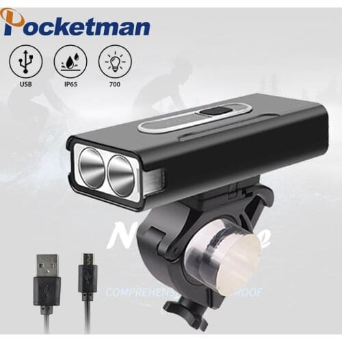 USB Rechargeable Bike Light Bicycle Front Back Rear Taillight Cycling Safety Warning Light Waterproof Bicycle Lamp Flashlight