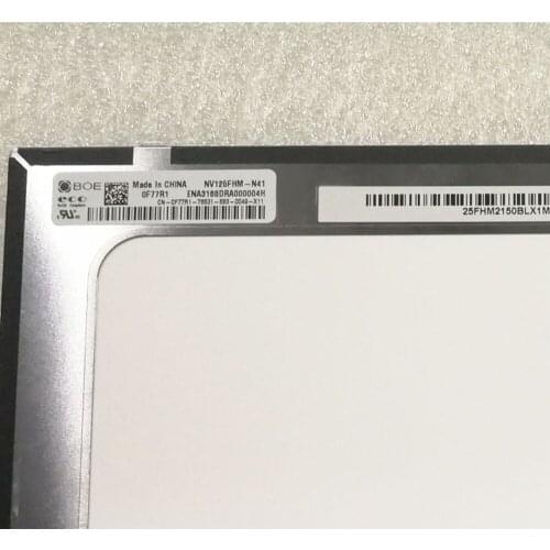 Lapotp Matrix 12.5"LED LCD Screen for NV125FHM-N41 NV125FHM N41 P/N 0F77R1 F77R1 1920x1080 FHD eDP 30PINS Display Tested Panel