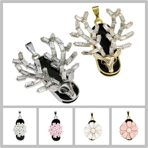 Crystal Flower USB 2.0 Flash Drives 4G 8GB 16GB 32GB Pendrive Diamond Deer Pendant USB Memory Stick Disk Necklace Pen Drive Gift