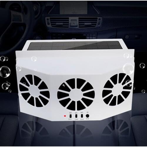 Solar Car Fan ventilator Auto Windshield Air Vent Cooling Exhaust Fan Air Circulator 3-Fan Cooler Radiator Portable