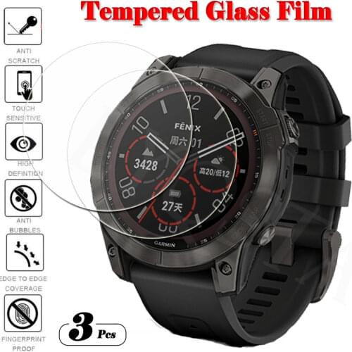 3Pcs Protective For Garmin Fenix 5 5s Plus 6S 6X 6 Pro Ultra Clear Tempered Glass film Guard Premium Screen Protector Watch Film