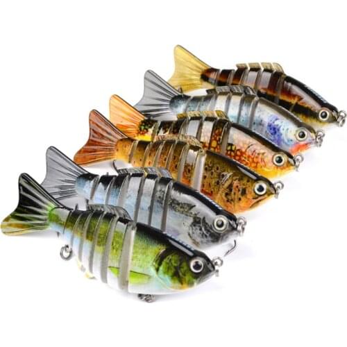 10CM/12.1G Premium 7 Sections Multicolor Swimbait Lures Fishing Tackle Sinking Wobblers Fishing Lures Wholesale Fishing Tackle