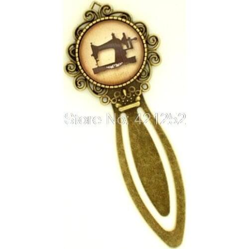 12pcs Sewing machine inspired Seamstress Dressmaker Bookmark Adviser Gift bronze tone