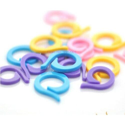 200bag Portable Colorful Knitting Crochet Locking Stitch Marker Crafts Tool Plastic Stitch Marker Ring Holders Needle Clip