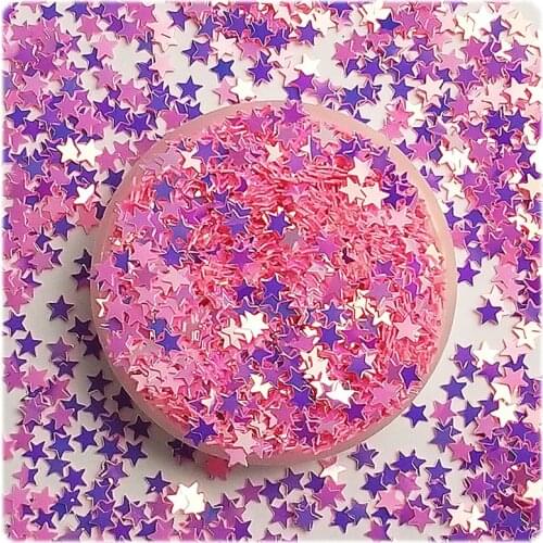 5g/pack Diy Crystal Slime Supplies Glitter Star Ultra-thin Slices Nails Art Tips Accessories Decoration Toys For Kids Girls