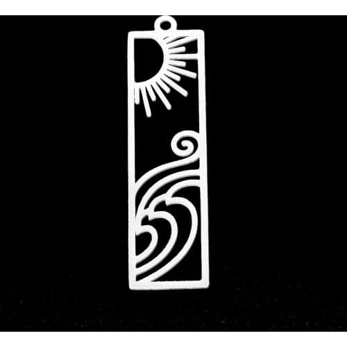 5pcs/lot 100% Stainless Steel Sun Clouds DIY Earring Pendant Charm Wholesale Jewelry Necklace Making Charms Never Fade