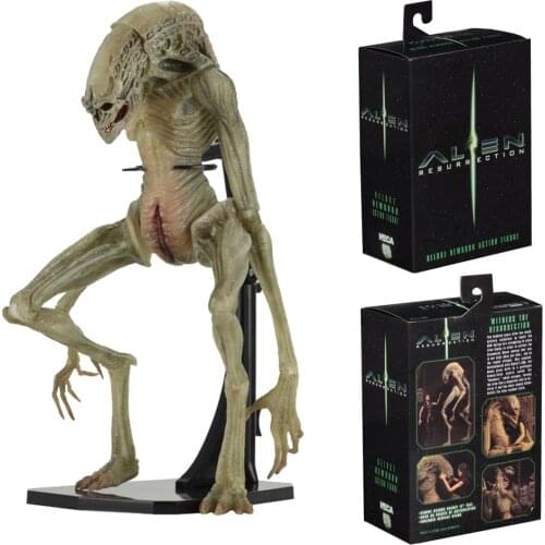7inch Original NECA Aliens Vs Predator Figure Alien Resurrection Delune Newborn Action Figure Toy Horror Doll Gift