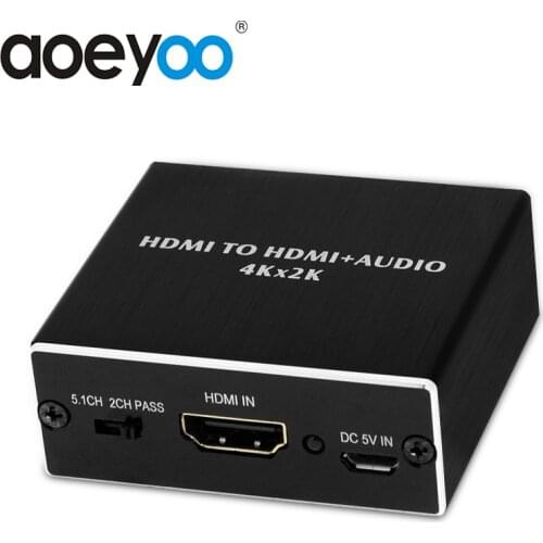 AOEYOO SPDIF 4K HDMI Audio Extractor Converter HDMI to HDMI and Optical TOSLINK with 3.5mm Stereo HDMI Audio Splitter Adapter