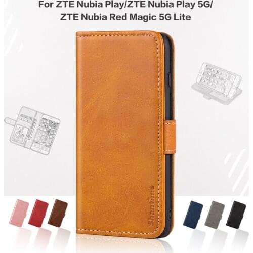 Flip Cover For ZTE Nubia Play Case Leather Luxury With Magnet Case For ZTE Nubia Play 5G ZTE Nubia Red Magic 5G Lite Phone Cover
