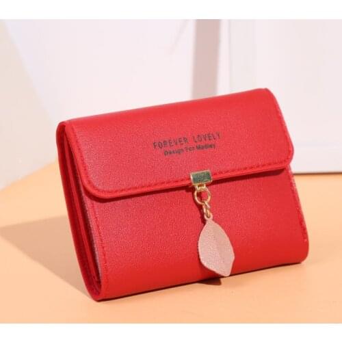 Short Women Wallets 2021 PU Leather Women Wallet Hasp Small Short Wallet Trend Coin Purse Ladies Card Bag For Women