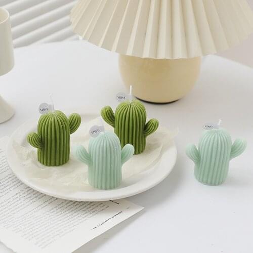 Creative Handmade Cactus Candle Photo Props Aromatherapy Candle Ornaments Soy Wax Aromatherapy Small Candles Scented Relaxing