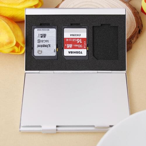 Metal MMC Memory Card Aluminum Storage Box Camera 6 Case for SD MMC TF Memory Card Storage Card Holder Case