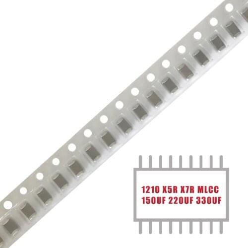 MyGroup Asia 100PCS 4V 6.3V X5R X7R 150UF 220UF 330UF 1210 SMD Capacitors MLCC Chip Multilayer Ceramic Capacitor in Stock