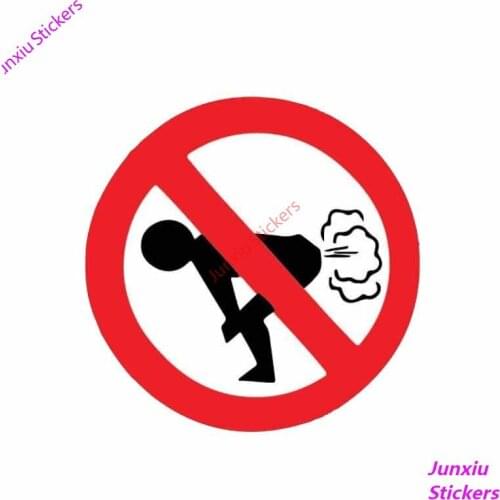 No Farting Car Sticker Funny Ass Decal Window Laptop Windshield Car Sticker Sunscreen Waterproof Car Accessories KK12*12cm