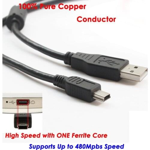 New 3 Meters 2.0 Mini USB Charger Cable Cord For Sony PS3 Controller Pure Copper DOM668