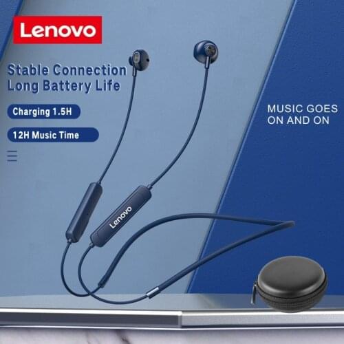 NEW Lenovo SH1 Wireless Earphone Bluetooth 5.0 Headset IPX5 Waterproof Magnetic Neckband Earbuds Sport Headphones With Mic