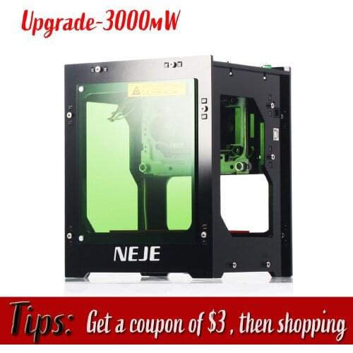 Upgrade NEJE DK-8-KZ 3000mW Professional Automatic DIY Desktop Mini CNC Laser Engraver Engraving Wood Cutting Machine Router