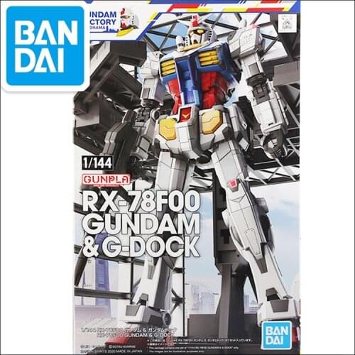 Original Japaness Gundam Model PB HG 1/144 RX-78F00 GUNDAM & G-DOCK Yokohama Ver. Assemble Model Action Figures