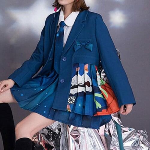 Autumn/Winter Sweet Girl Korean Woman Chic Elegant Suit Jacket Niche Design Japanese Lolita Girl Kawaii Harajuku JSK Uniform Top