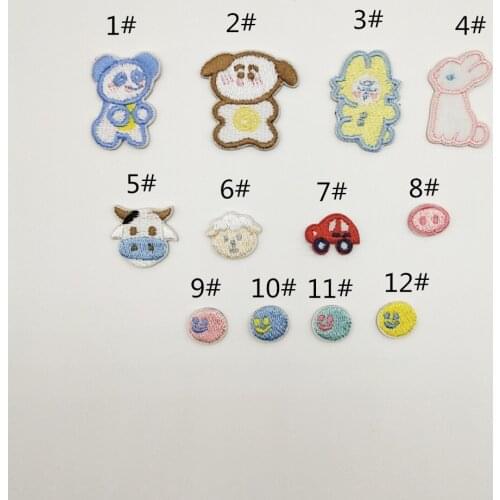 Self-adhesive Cartoon Animal Embroidery Patches For Clothing DIY Iron On Patches On Clothes Sheep Car Patch Appliques Badge Diy