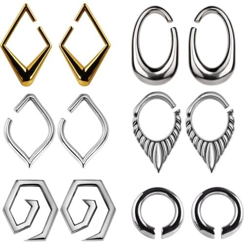 1pair 316L steel Cool Heavy Ear Weight Dangle Ear Hoop earring Spiral Weight Piercing Ear Taper Piercing Body Jewelry