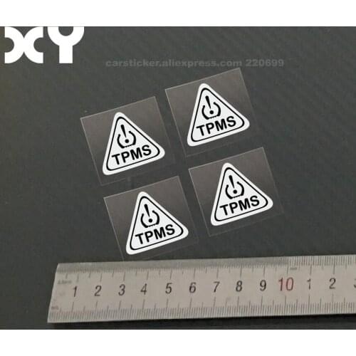 4 Pcs/Set Auto Tire Pressure Monitoring System (TPMS) Signs Mark Stickers Decals Waterproof Car Accessories